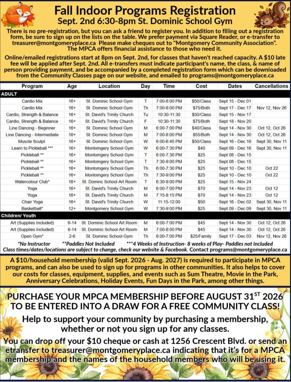 Fall Programs 2026